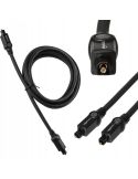 Kabel Przewód Optyczny Cyfrowy Audio Toslink CL3 1.8m PVC Pozłacane Złącza
