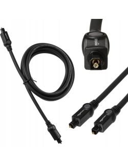 Kabel Przewód Optyczny Cyfrowy Audio Toslink CL3 1.8m PVC Pozłacane Złącza