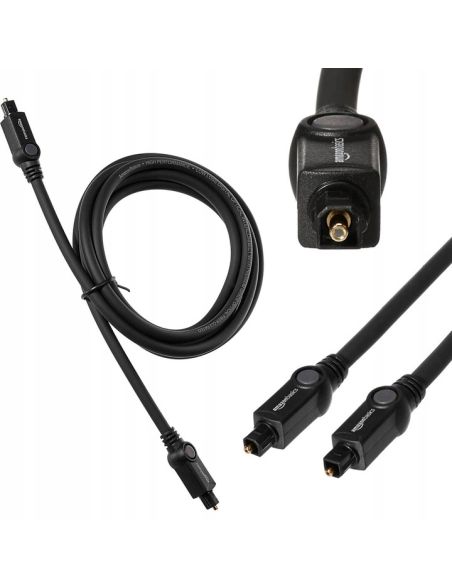 Kabel Przewód Optyczny Cyfrowy Audio Toslink CL3 1.8m PVC Pozłacane Złącza Kabel Przewód Optyczny Cyfrowy Audio Toslink CL3 1.8m PVC Pozłacane Złącza