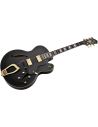 Gitara Elektryczna Hagstrom HJ500 BLK Semi Hollow Czarna Jazz Profesjonalna