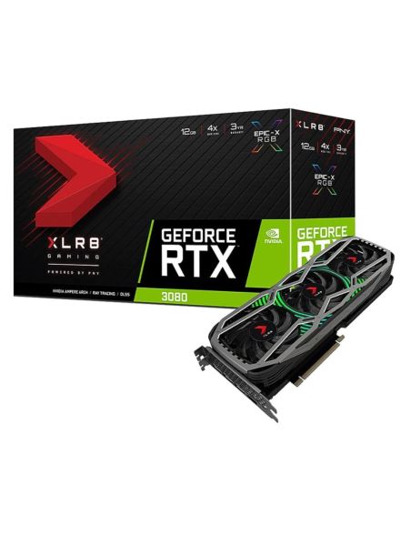 Karta Graficzna PNY GeForce RTX 3080 XLR8 Gaming Revel Triple Fan LHR 12GB - 1 Karta Graficzna PNY GeForce RTX 3080 XLR8 Gaming Revel Triple Fan LHR 12GB - 1