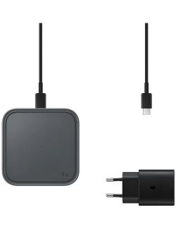 Ładowarka Indukcyjna SAMSUNG EP-P2400 15W Bezprzewodowa Qi Szara Przewód - 1
