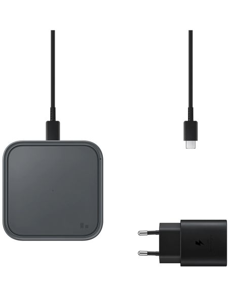 Ładowarka Indukcyjna SAMSUNG EP-P2400 15W Bezprzewodowa Qi Szara Przewód - 1 Ładowarka Indukcyjna SAMSUNG EP-P2400 15W Bezprzewodowa Qi Szara Przewód - 1