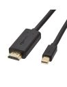 Kabel HDMI - Mini DisplayPort 1080p FULL HD Pozłacane Złącza Czarny 0.9M