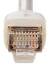 Kabel Przewód Sieciowy Ethernet RJ45-RJ45 Cat-7 LAN 4.6m 10 Gbit/s Biały