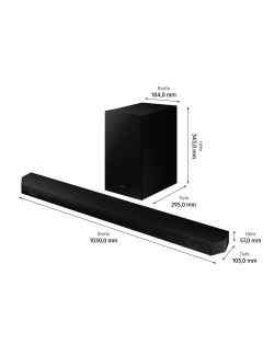 Soundbar Samsung HW-Q64B 340W Czarny 3.1-kanałowy Bluetooth USB - 2