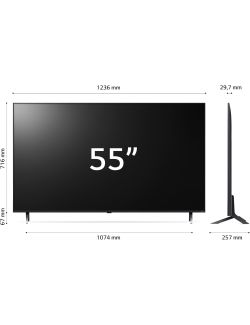 Telewizor LG 55QNED80T6A 55" QNED 4K UHD HDR Smart TV DVB-T2 AI Sound Pro - 4