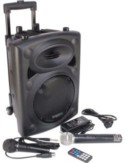 Głośnik Przenośny Ibiza PORT8VHF-BT 400W SD USB RCA BT Mikrofony Pilot - 1