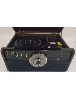 Gramofon 6w1 Victrola Empire VTA-270B Radio FM CD AUX Głośniki 3 Prędkości - 6