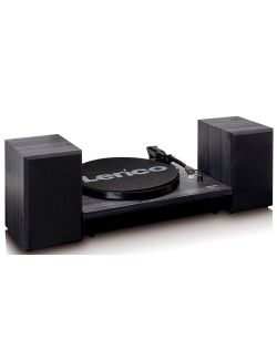 Gramofon Lenco LS-300 Bluetooth Czarny Paskowy Automatyczny Przedwzmacniacz - 1
