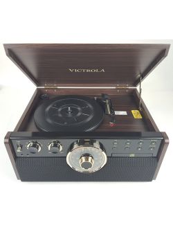 Gramofon 6w1 Victrola Empire VTA-270B Radio FM CD AUX Głośniki - 2