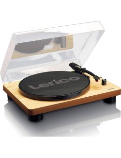 Gramofon Lenco LS-50 USB Drewno Napęd paskowy Manualny Trzy prędkości - 1