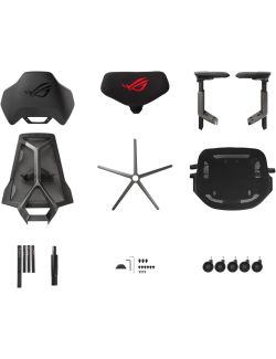 Fotel Gamingowy ASUS ROG Destrier Ergo Czarny Regulowany Podłokietniki 360 - 6