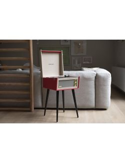 Gramofon Przenośny Crosley Bermuda CR6233D Red Vintage Bluetooth Stereo - 3