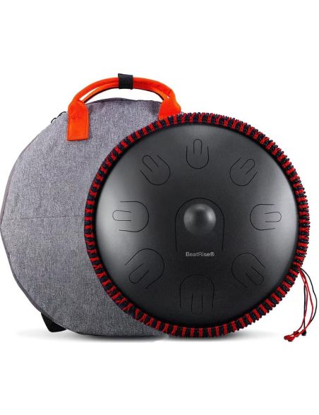 Bęben Językowy Handpan BeatRise Drum D Minor 9 Dźwięków 14" ZESTAW - 1