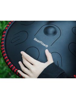 Bęben Językowy Handpan BeatRise Drum D Minor 9 Dźwięków 14" ZESTAW - 3